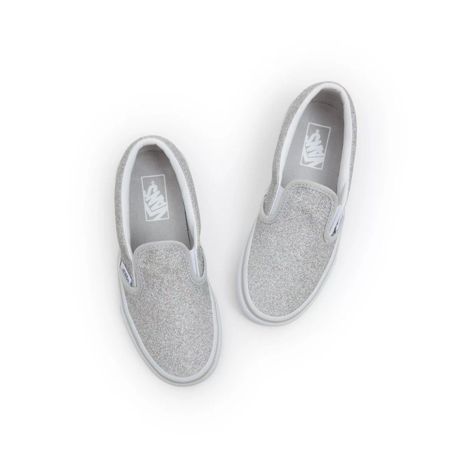 Kinder VANS Kinderschuhe (4-8 Jahre) | Kinder Classic Slip-On Glitter Schuhe (4-8 Jahre) Grau