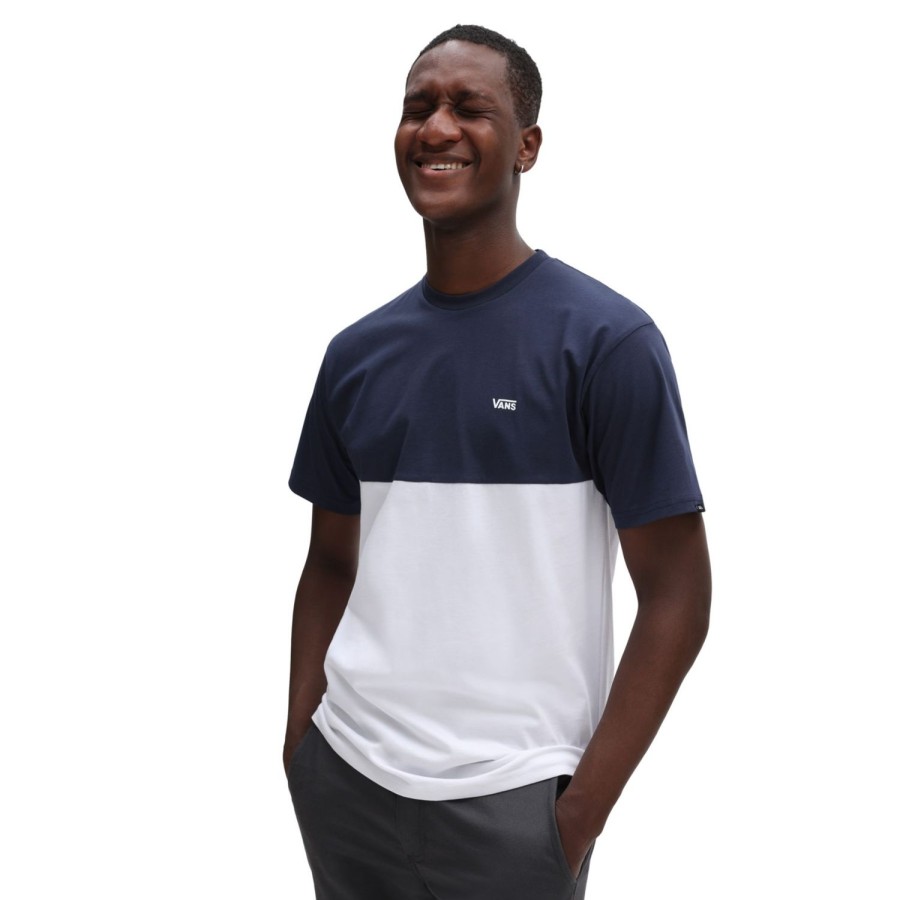 Herren VANS T-Shirts & Tank Tops | Colorblock T-Shirt Blau