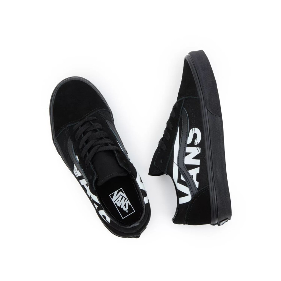 Kinder VANS Teenager-Schuhe (8-14 Jahre) | Jugendliche Logo Old Skool Schuhe (8-14 Jahre) Schwarz