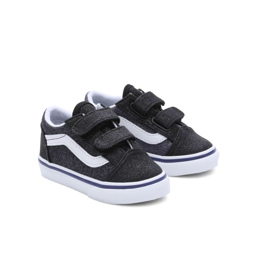 Kinder VANS Kleinkinder-Schuhe (1-4 Jahre) | Kleinkinder 2-Tone Glitter Old Skool Schuhe (1-4 Jahre) Schwarz