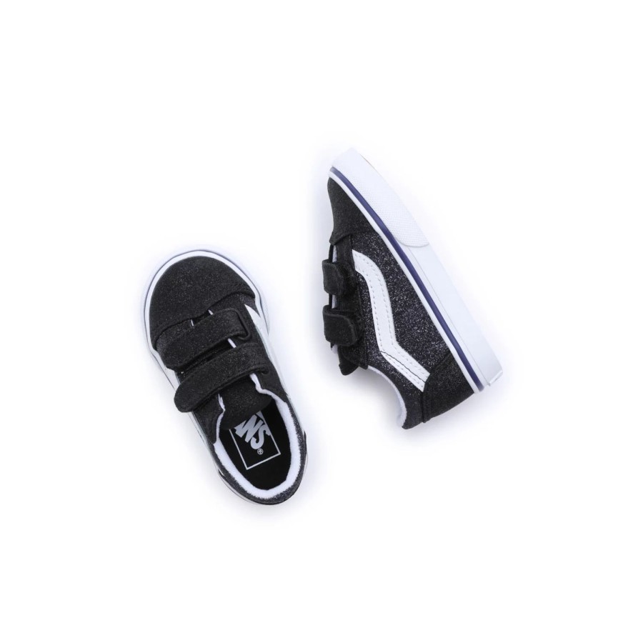 Kinder VANS Kleinkinder-Schuhe (1-4 Jahre) | Kleinkinder 2-Tone Glitter Old Skool Schuhe (1-4 Jahre) Schwarz