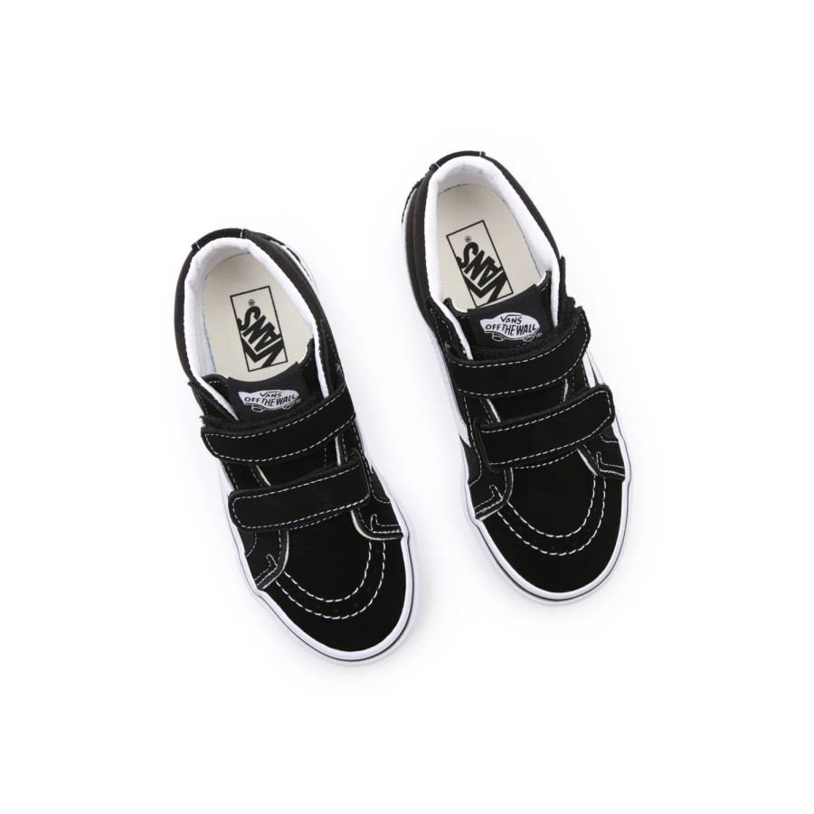 Kinder VANS Kinderschuhe (4-8 Jahre) | Kinder Sk8-Mid Reissue Schuhe Mit Klettverschluss (4-8 Jahre) Schwarz