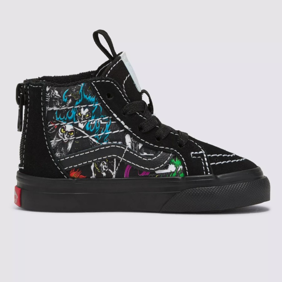 Kinder VANS Kleinkinder-Schuhe (1-4 Jahre) | Kleinkinder Disney X Vans Sk8-Hi Zip Schuhe (1-4 Jahre) Multicolour