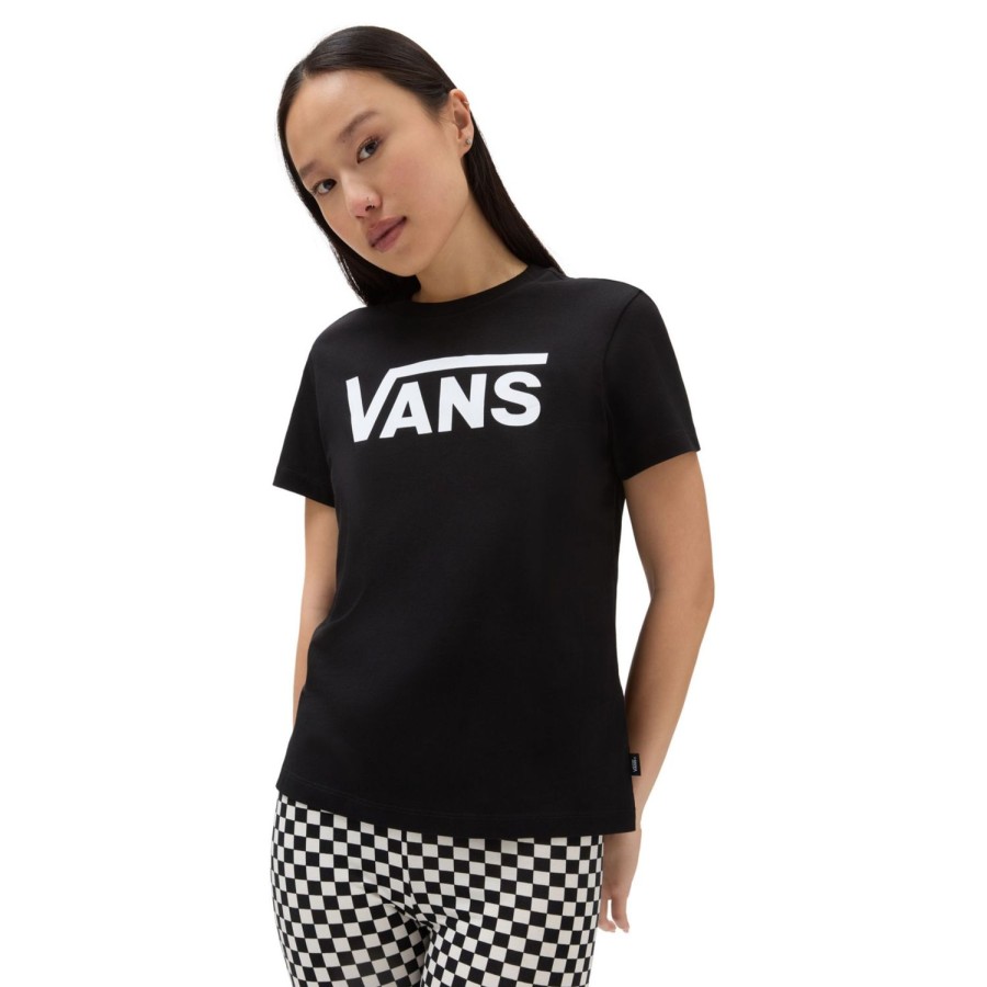 Damen VANS T-Shirts & Oberteile | Flying V Rundhals-T-Shirt Schwarz