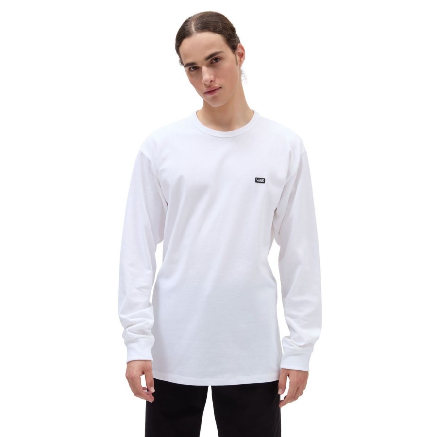 Herren VANS T-Shirts & Tank Tops | Off The Wall Classic Long Sleeve T-Shirt Weis