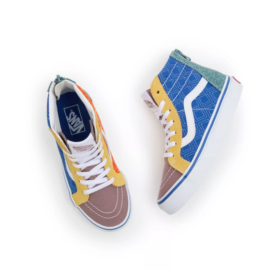 Kinder VANS Easy On, Easy Off | Kinder Quilt Sk8-Hi Zip Schuhe Mit Print (4-8 Jahre) Multicolour