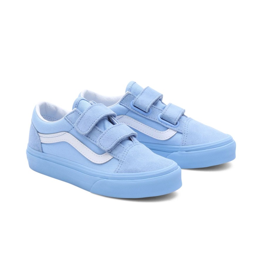 Kinder VANS Easy On, Easy Off | Kinder Old Skool Schuhe Mit Klettverschluss (4-8 Jahre) Blau