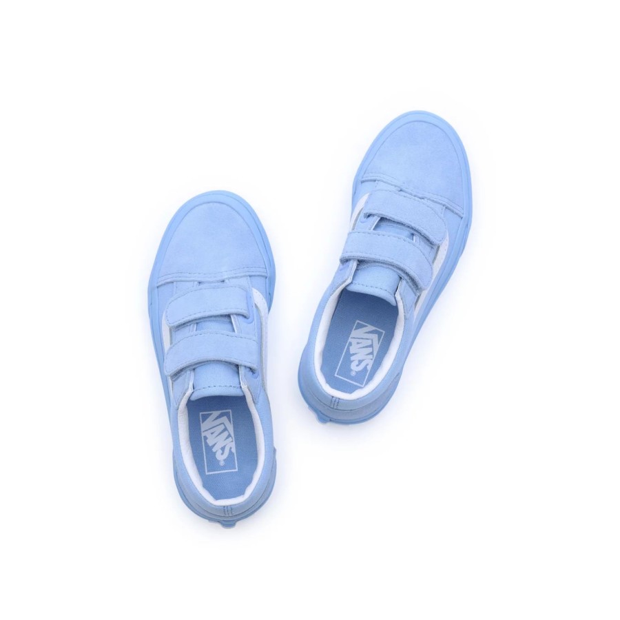 Kinder VANS Easy On, Easy Off | Kinder Old Skool Schuhe Mit Klettverschluss (4-8 Jahre) Blau