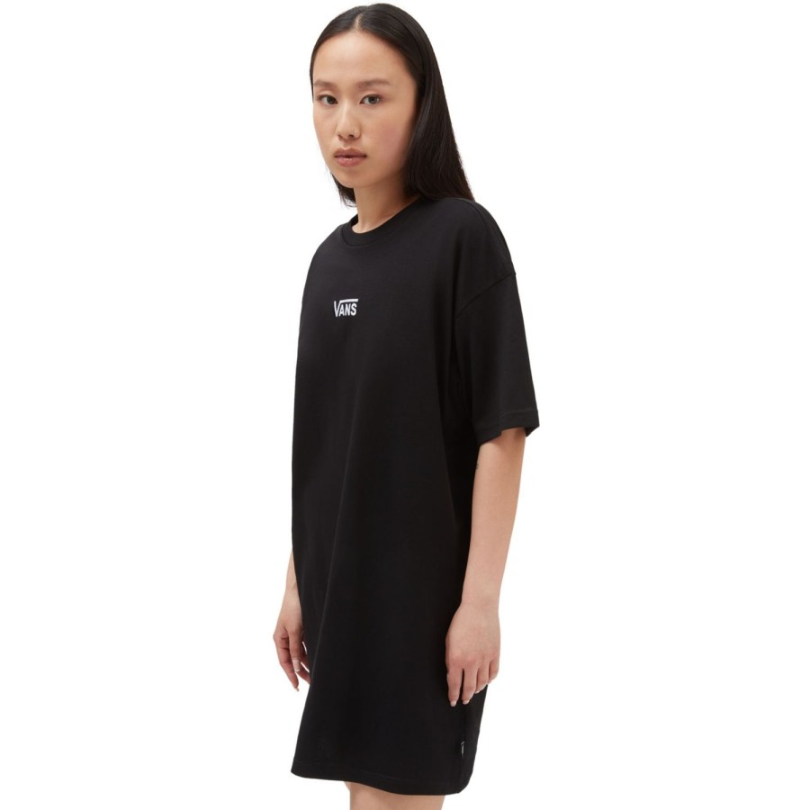 Damen VANS Kleider & Rocke | Center Vee T-Shirt-Kleid Schwarz