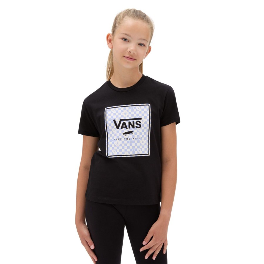 Kinder VANS Madchen-Bekleidung (8-14+) | Madchen Box Fill Floral Crew T-Shirt (8-14 Jahre) Schwarz