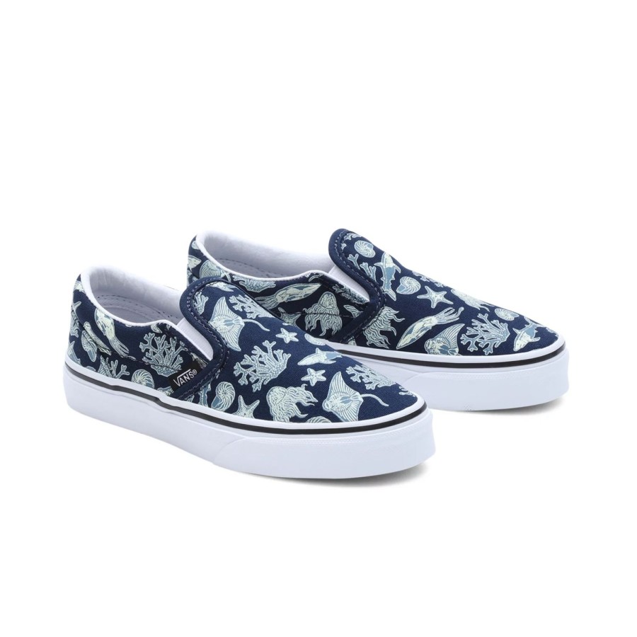 Kinder VANS Classics | Kinder Classic Slip-On Glow Xray Ocean Schuhe (4-8 Jahre) Blau