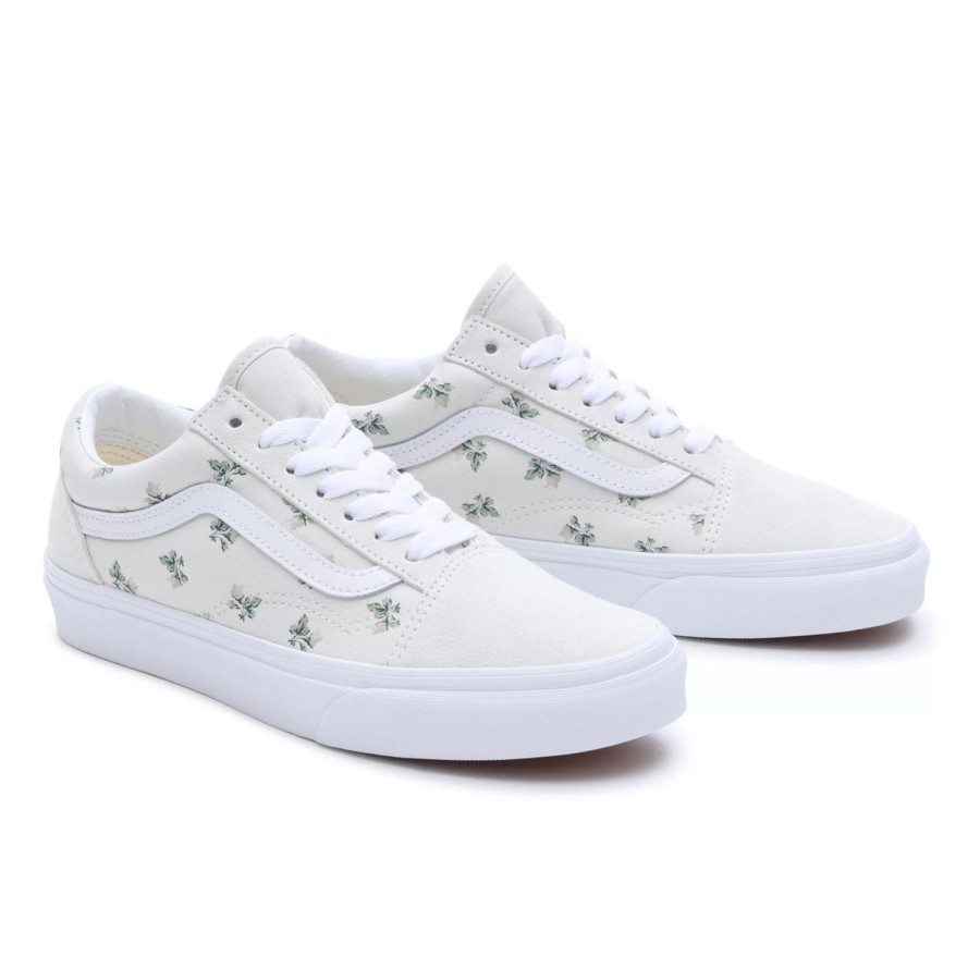 Damen VANS Classics | Floral Old Skool Schuhe Weis