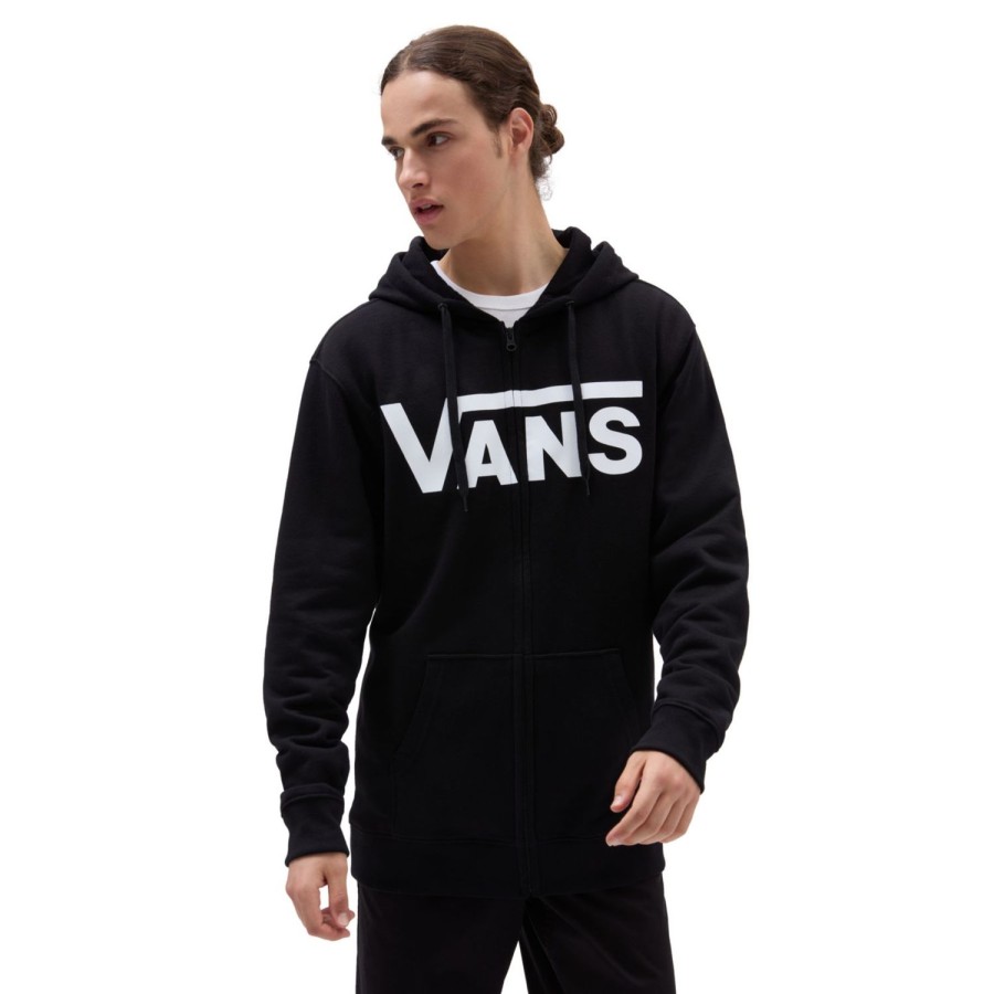 Herren VANS Kapuzenpullover & Sweatshirts | Vans Classic Kapuzenjacke Mit Reisverschluss Schwarz, Weis