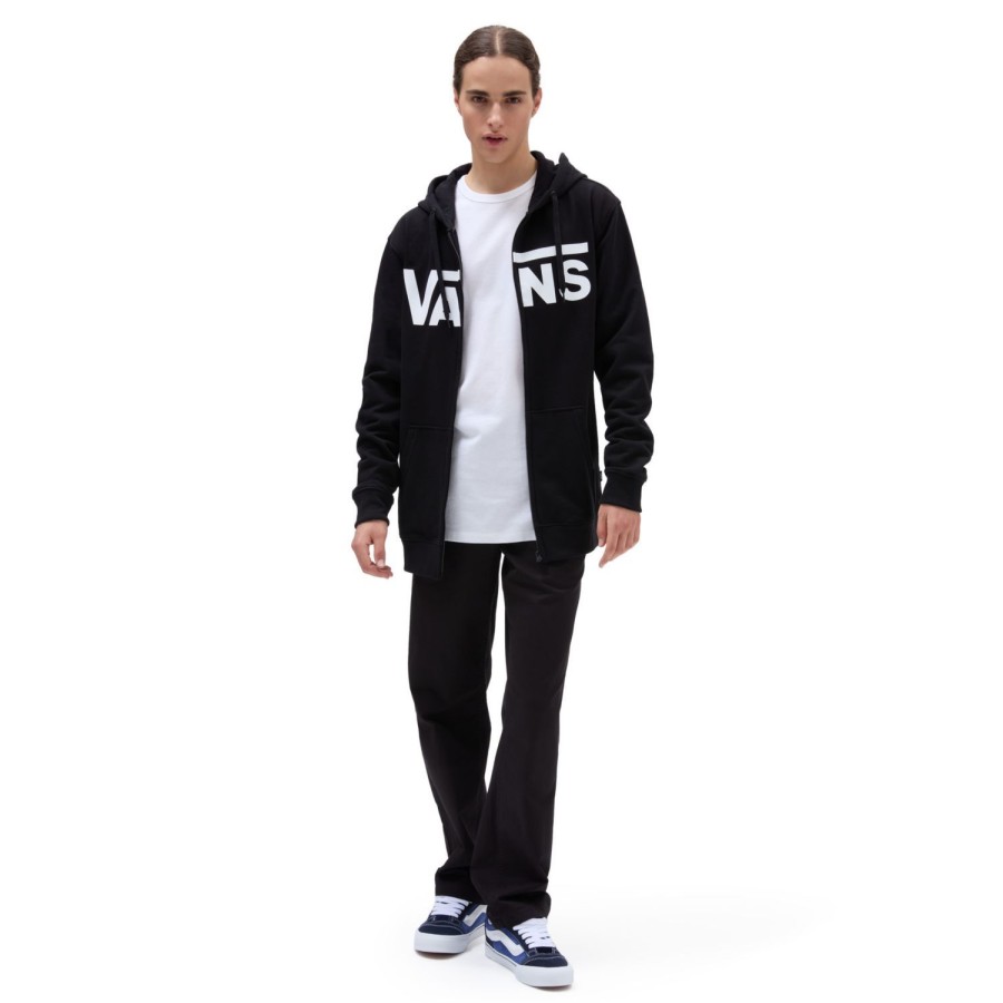 Herren VANS Kapuzenpullover & Sweatshirts | Vans Classic Kapuzenjacke Mit Reisverschluss Schwarz, Weis