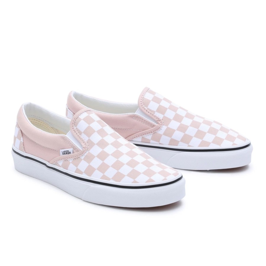 Damen VANS Slip-On-Schuhe | Checkerboard Color Theory Classic Slip-On Schuhe Rosa