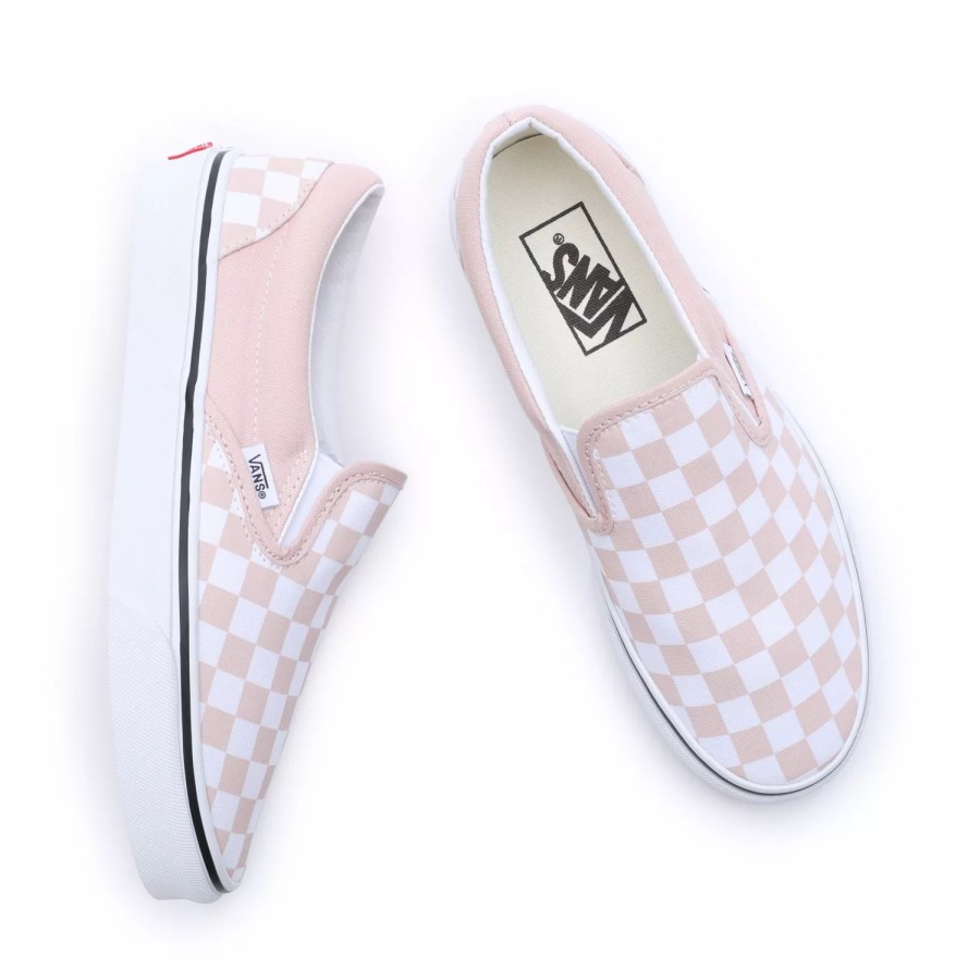 Damen VANS Slip-On-Schuhe | Checkerboard Color Theory Classic Slip-On Schuhe Rosa