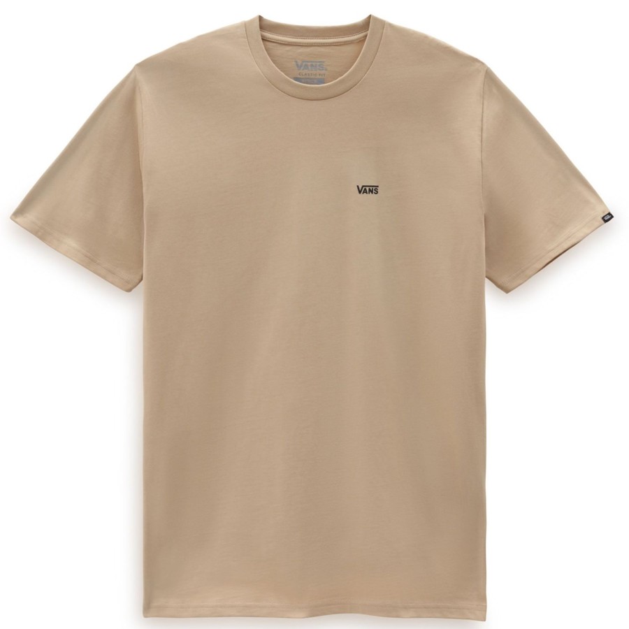 Herren VANS T-Shirts & Tank Tops | Left Chest Logo T-Shirt Beige