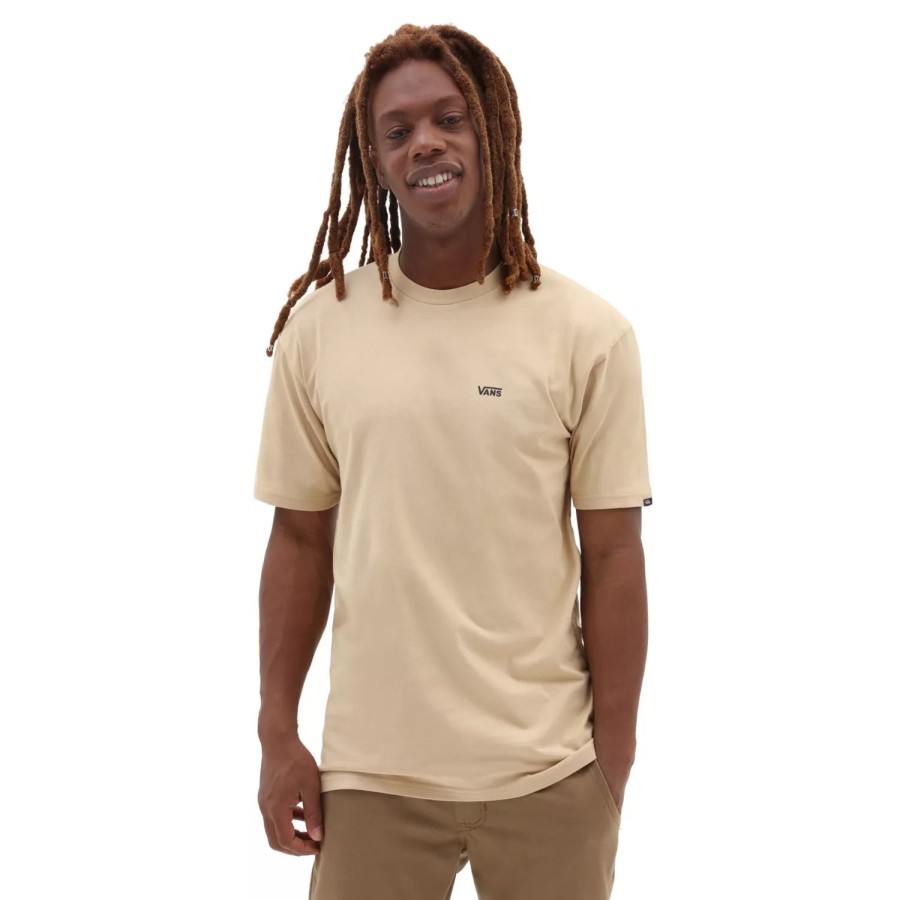 Herren VANS T-Shirts & Tank Tops | Left Chest Logo T-Shirt Beige