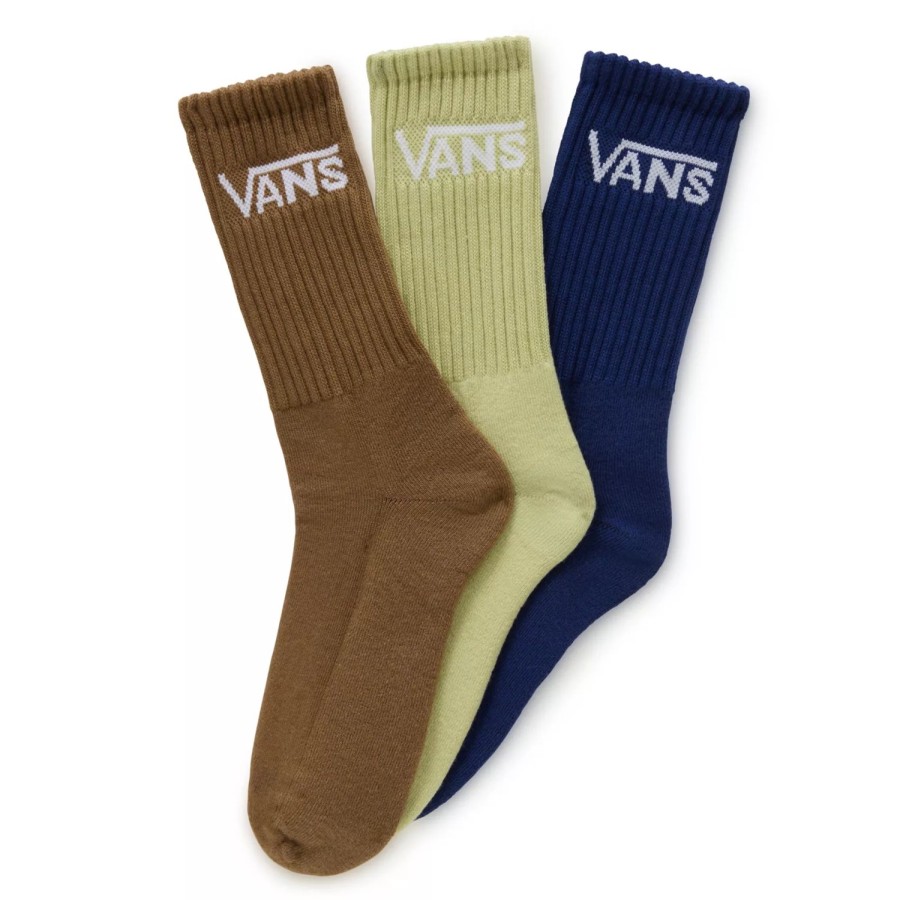 Kinder VANS Socken | Kinder Classic Vans Crew Socken (3 Paar) Braun