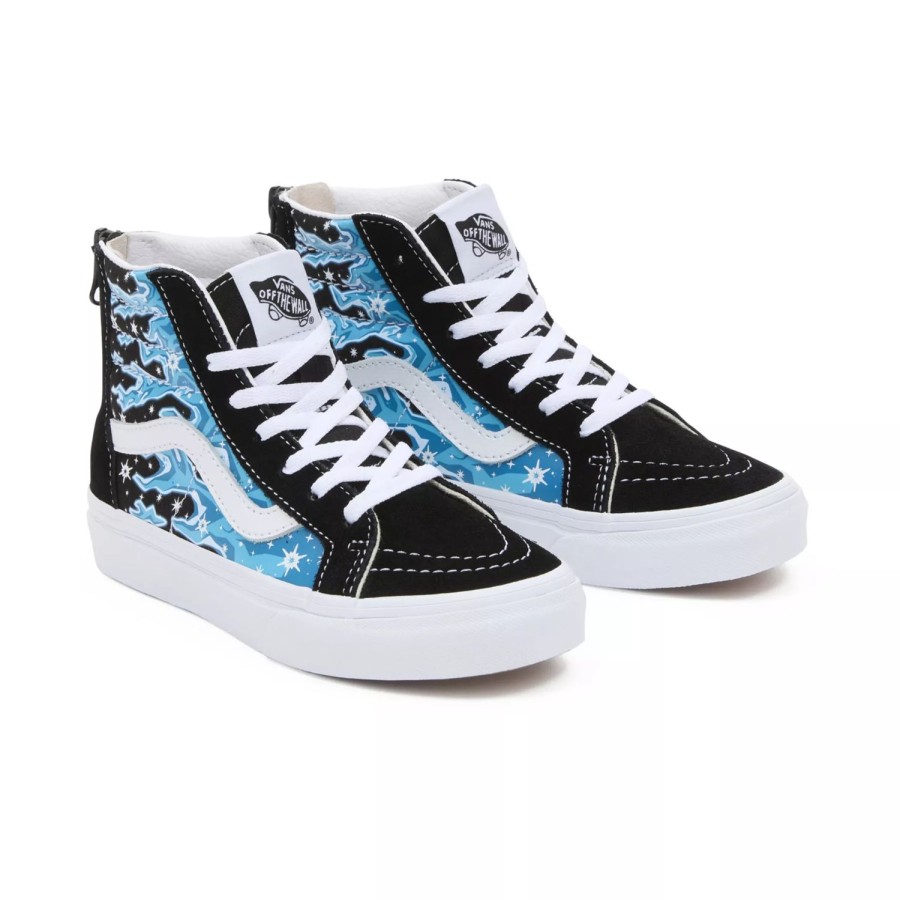 Kinder VANS Easy On, Easy Off | Kinder Sk8-Hi Zip Schuhe (4-8 Jahre) Schwarz