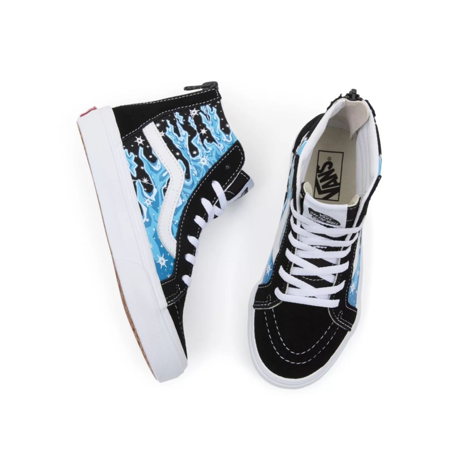 Kinder VANS Easy On, Easy Off | Kinder Sk8-Hi Zip Schuhe (4-8 Jahre) Schwarz