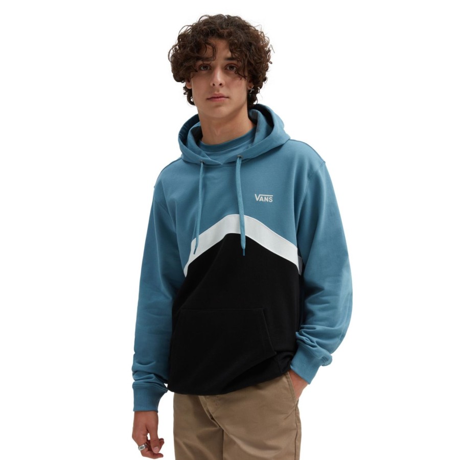 Herren VANS Kapuzenpullover & Sweatshirts | Sidestripe Block Hoodie Schwarz