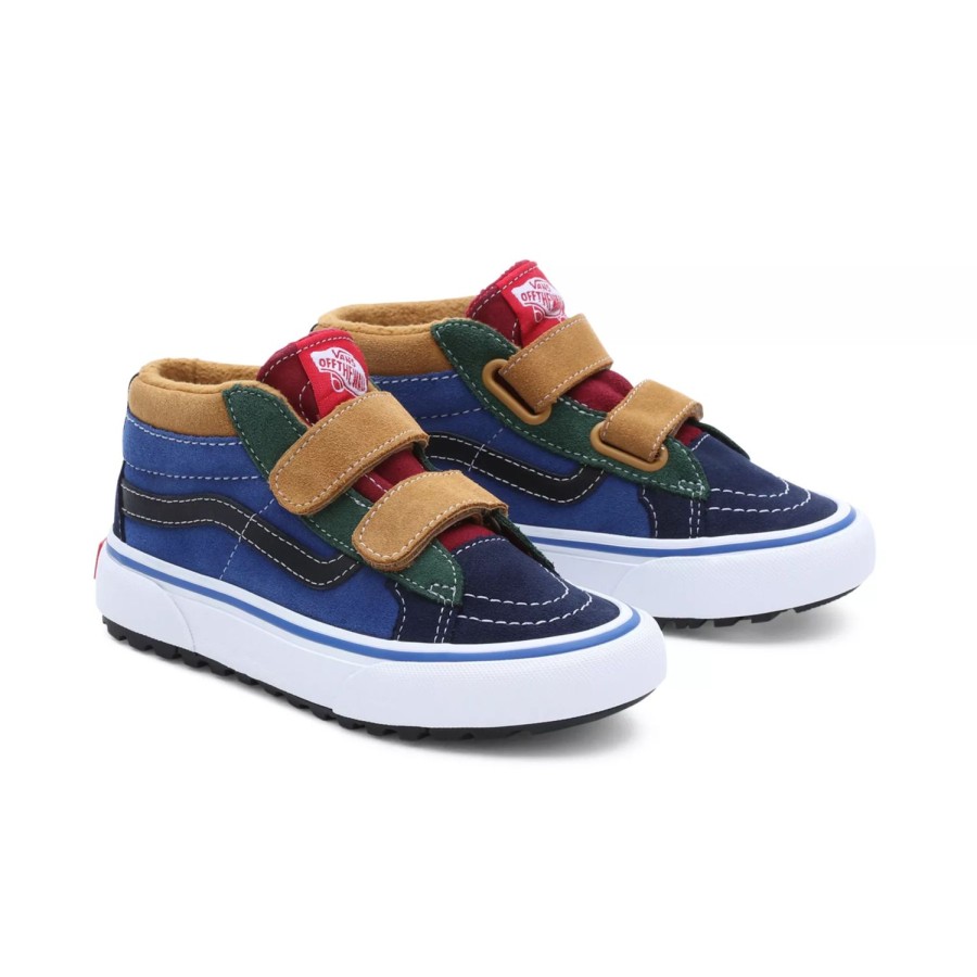 Kinder VANS Kleinkinder-Schuhe (1-4 Jahre) | Kinder Sk8-Mid Reissue Mte-1 Schuhe Mit Klettverschluss (4-8 Jahre) Multicolour