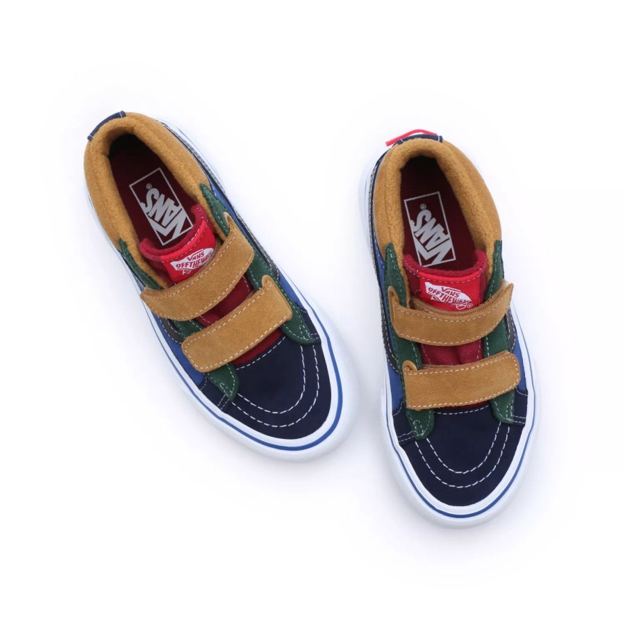 Kinder VANS Kleinkinder-Schuhe (1-4 Jahre) | Kinder Sk8-Mid Reissue Mte-1 Schuhe Mit Klettverschluss (4-8 Jahre) Multicolour