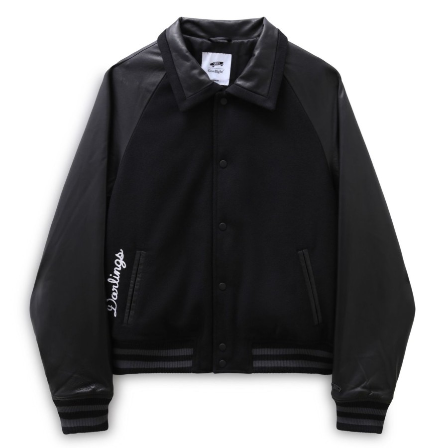 Herren VANS Jacken & Wendeparka | Vault By Vans X Goodfight Lettermans Jacke Schwarz