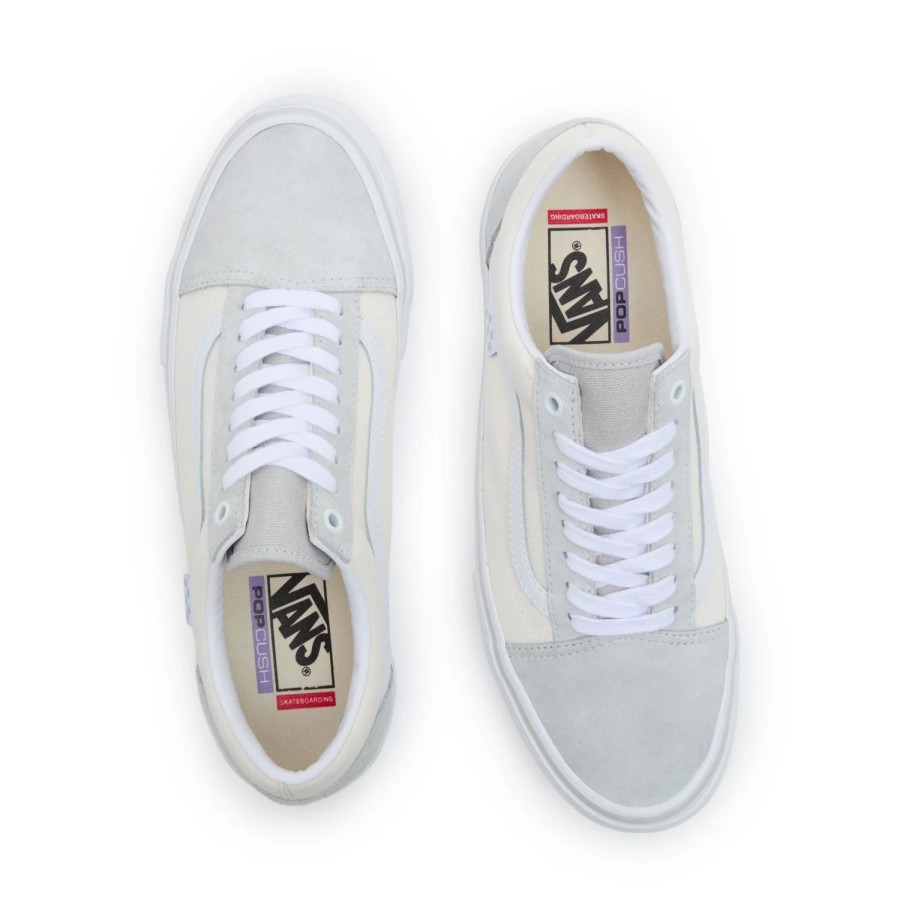 Herren VANS Low-Top-Schuhe | Skate Old Skool Schuhe Grau, Weis