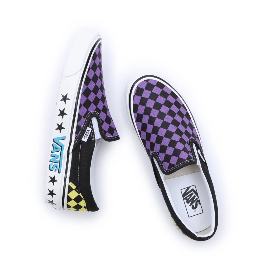 Herren VANS Slip-On-Schuhe | Diamond Check Classic Slip-On 98 Dx Schuhe Violett