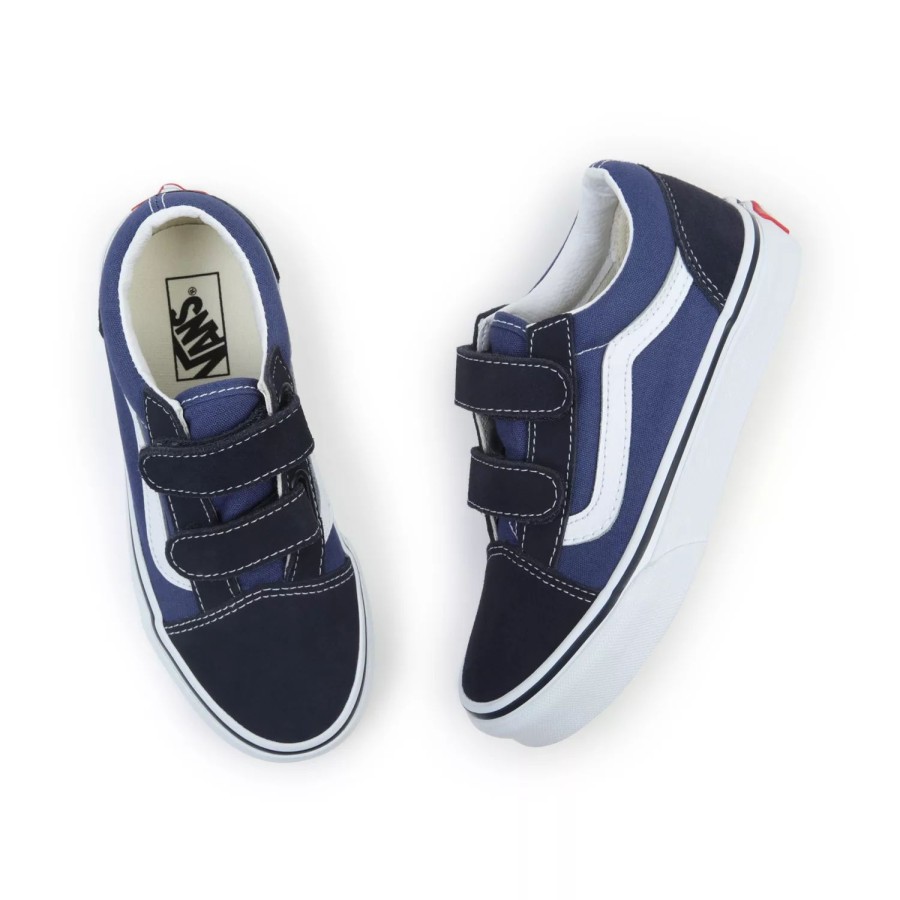 Kinder VANS Classics | Kinder Old Skool Velcro Schuhe (4-8 Jahre) Blau