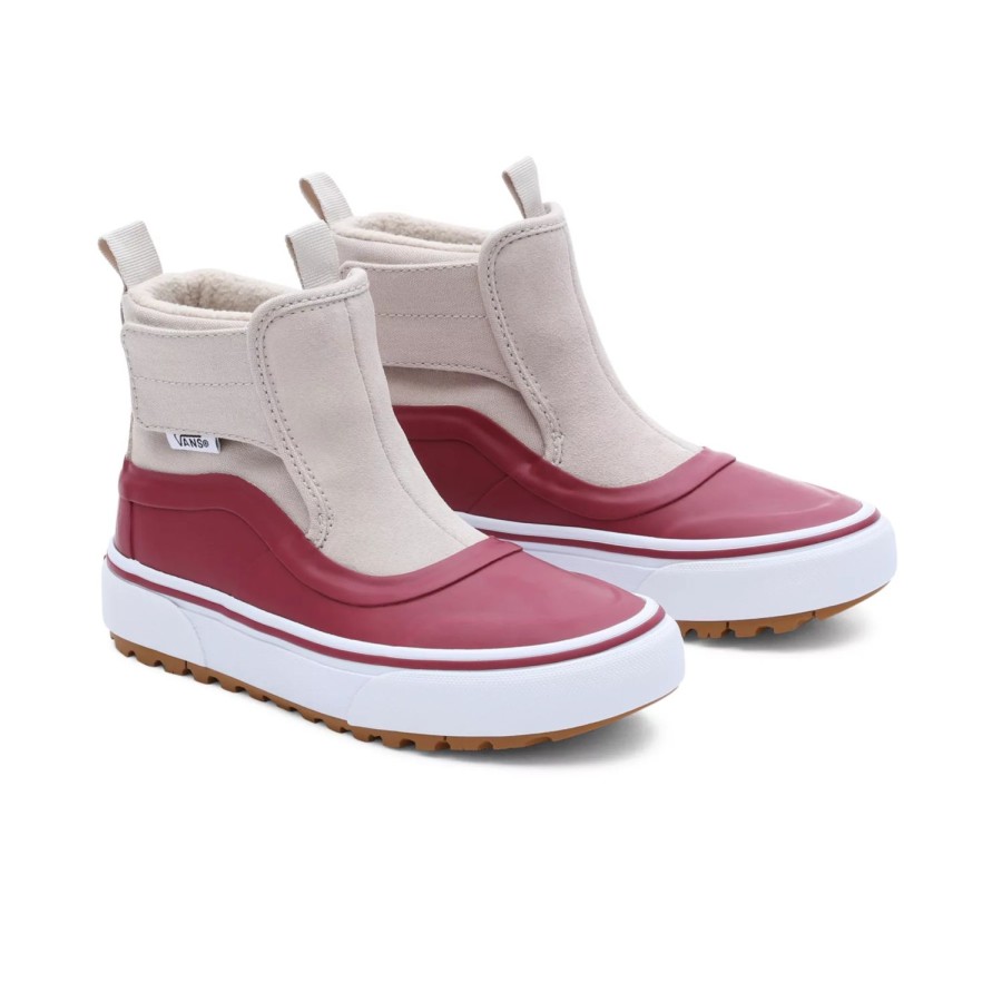 Kinder VANS Kinderschuhe (4-8 Jahre) | Kleine Kinder Slip-On Hi Terrain Mte-1 Schuhe Mit Klettverschluss (4-8 Jahre) Rot, Beige