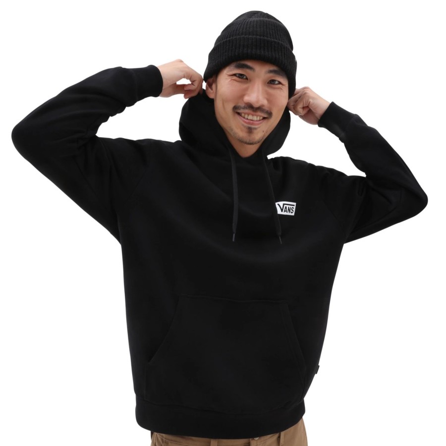 Herren VANS Kapuzenpullover & Sweatshirts | Locker Geschnittener Kapuzenpullover Schwarz