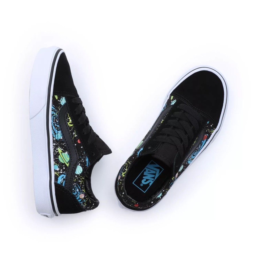 Kinder VANS Classics | Kinder Glow In The Dark Old Skool Schuhe (4-8 Jahre) Schwarz