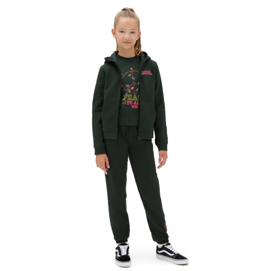 Kinder VANS Madchen-Bekleidung (8-14+) | Madchen Peace Lit Rundhals-Sweatshirt (8-14 Jahre) Grun