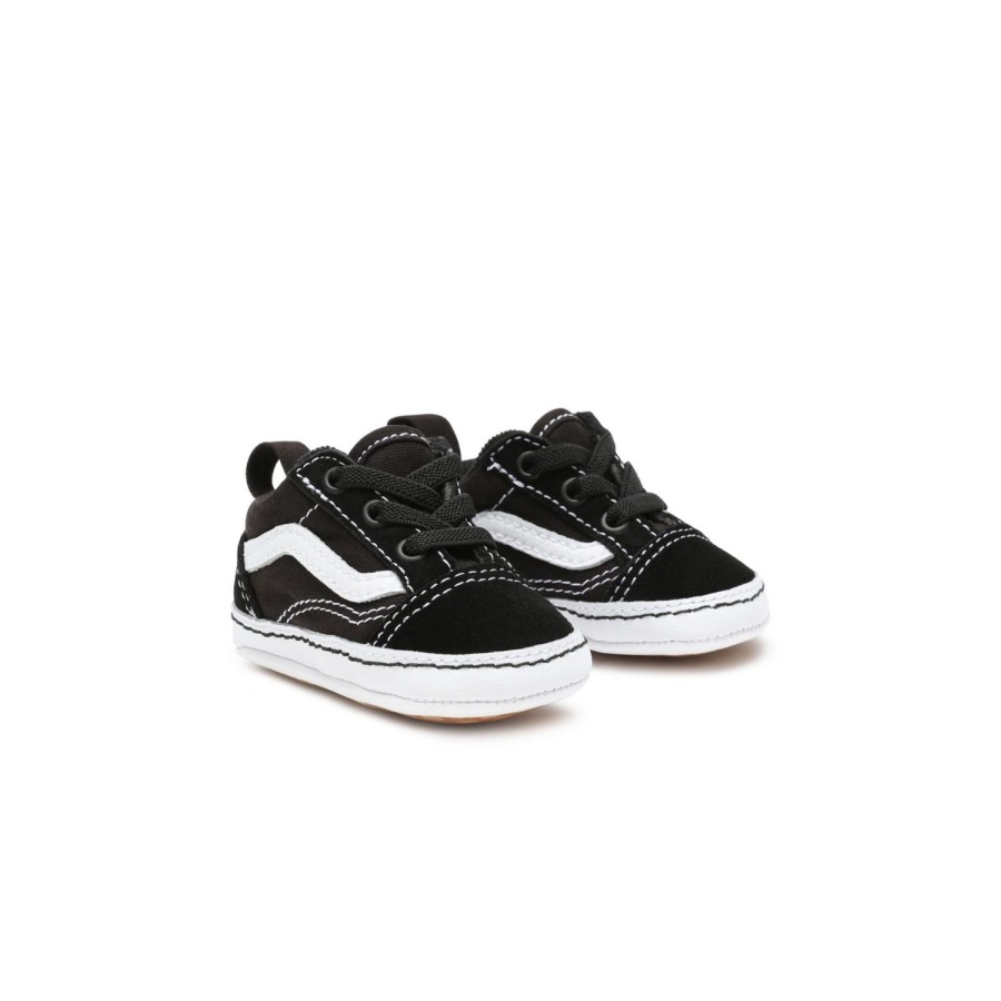 Kinder VANS Easy On, Easy Off | Kleinkind Old Skool Crib Schuhe (0-1 Jahr) Schwarz