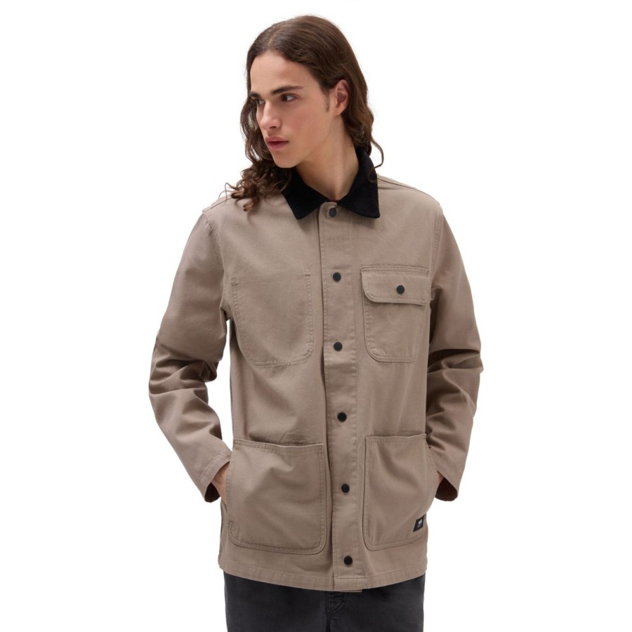 Herren VANS Jacken & Wendeparka | Drill Chore Mantel Braun, Beige