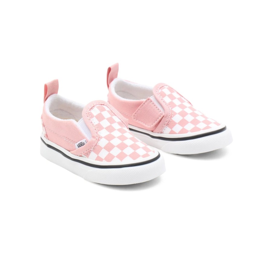 Kinder VANS Easy On, Easy Off | Kleinkinder Checkerboard Slip-On V Schuhe (1-4 Jahre) Rosa