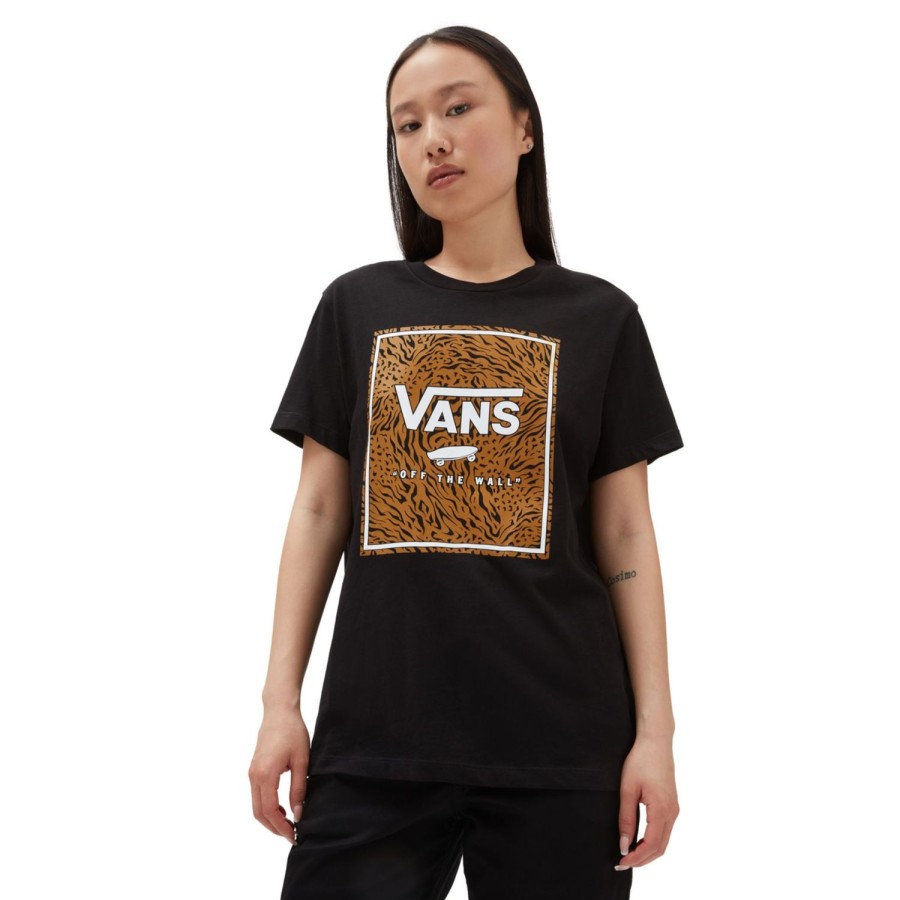 Damen VANS T-Shirts & Oberteile | Animash Boyfriend Fit T-Shirt Schwarz