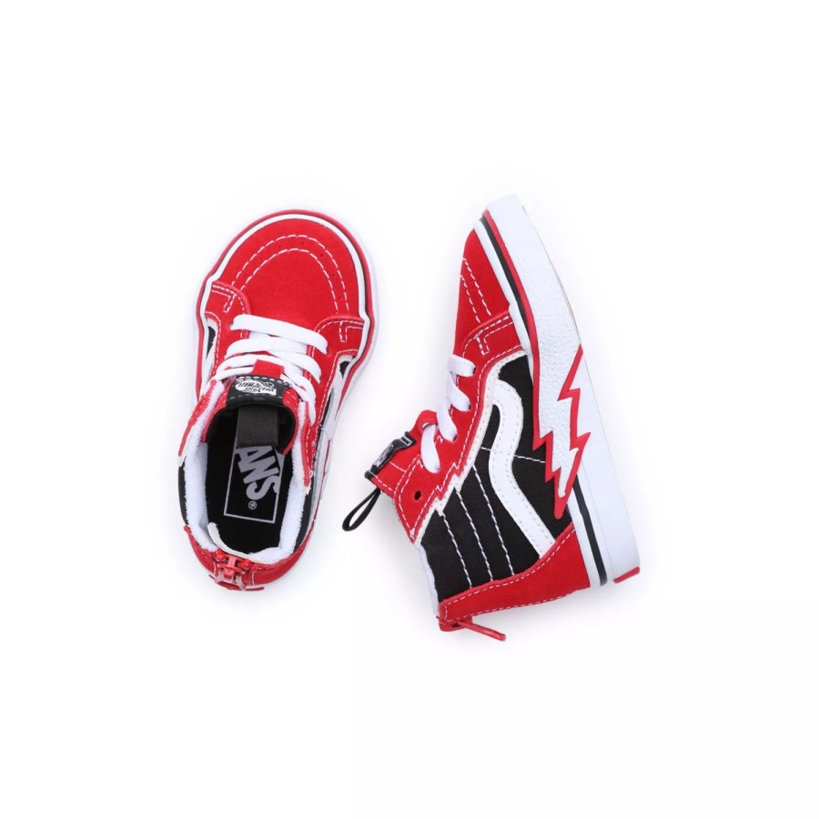 Kinder VANS Classics | Kleinkinder Sk8-Hi Zip Bolt Schuhe (1-4 Jahre) Rot