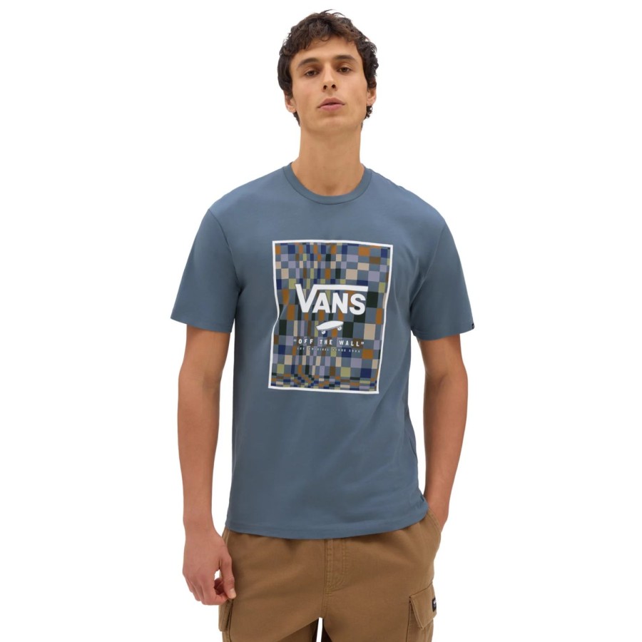 Herren VANS T-Shirts & Tank Tops | Classic Print Box T-Shirt Blau