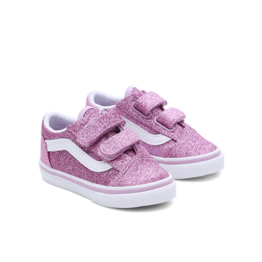 Kinder VANS Classics | Kleinkinder Glitter Old Skool Schuhe Mit Klettverschluss (1-4 Jahre) Violett