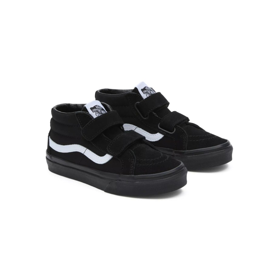 Kinder VANS Kinderschuhe (4-8 Jahre) | Kinder Sk8-Mid Reissue Schuhe Mit Klettverschluss (4-8 Jahre) Schwarz