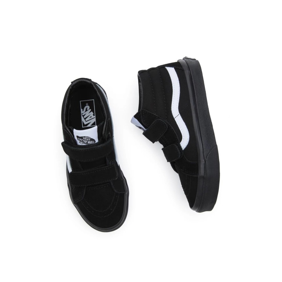 Kinder VANS Kinderschuhe (4-8 Jahre) | Kinder Sk8-Mid Reissue Schuhe Mit Klettverschluss (4-8 Jahre) Schwarz