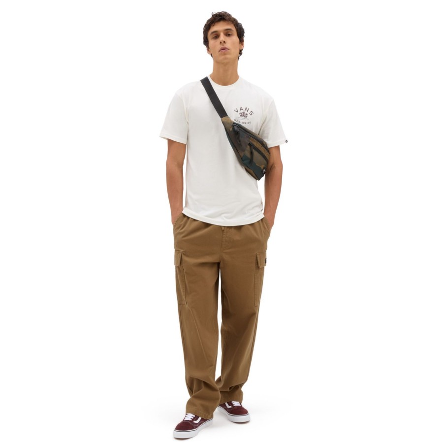 Herren VANS Hosen Guide | Range Baggy Tapered Elastic Cargohose Braun