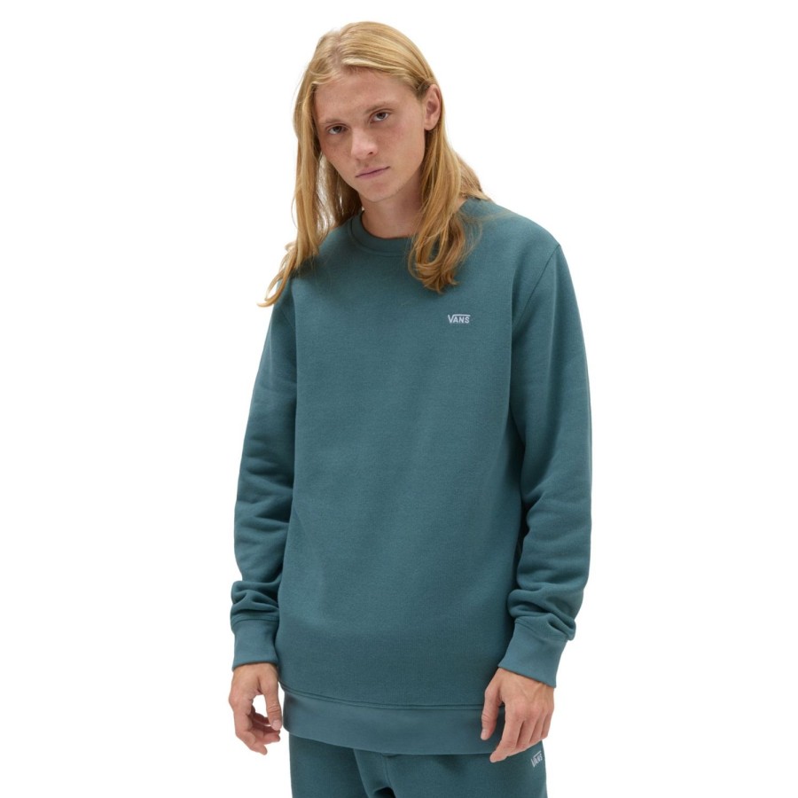 Herren VANS Kapuzenpullover & Sweatshirts | Comfycush Rundhals-Sweatshirt Blau, Grun