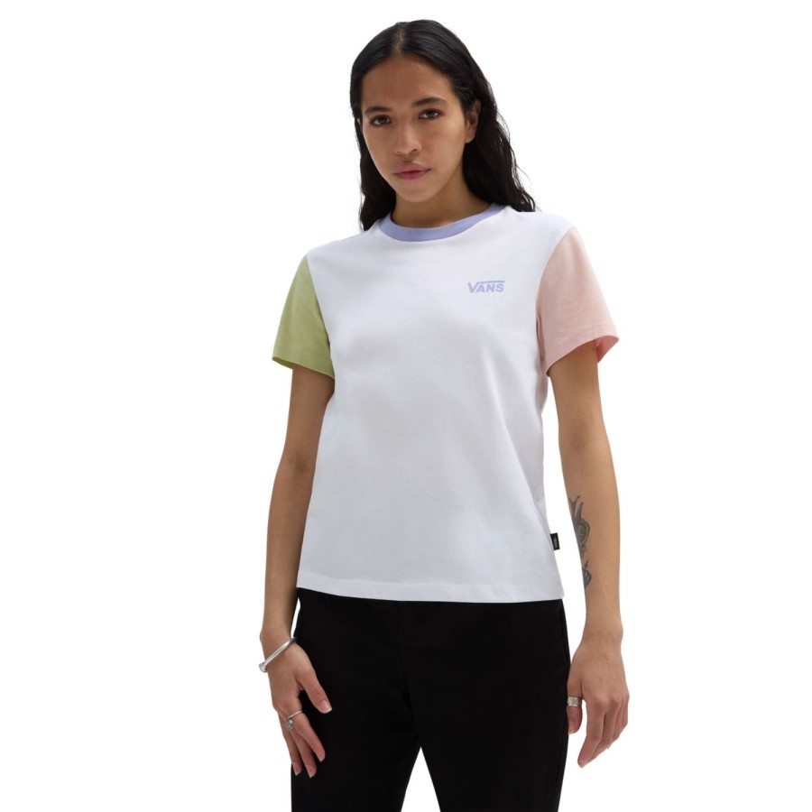 Damen VANS T-Shirts & Oberteile | Colorblock Crew T-Shirt Multicolour