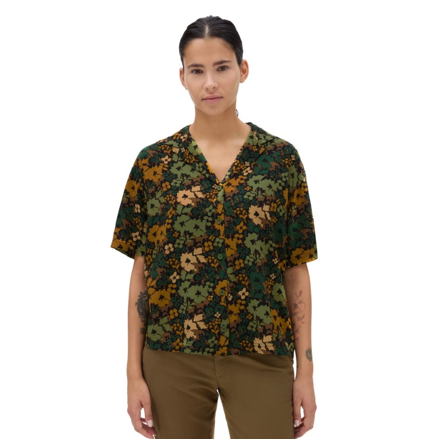 Damen VANS T-Shirts & Oberteile | Parksfield Button-Down-Hemd Grun