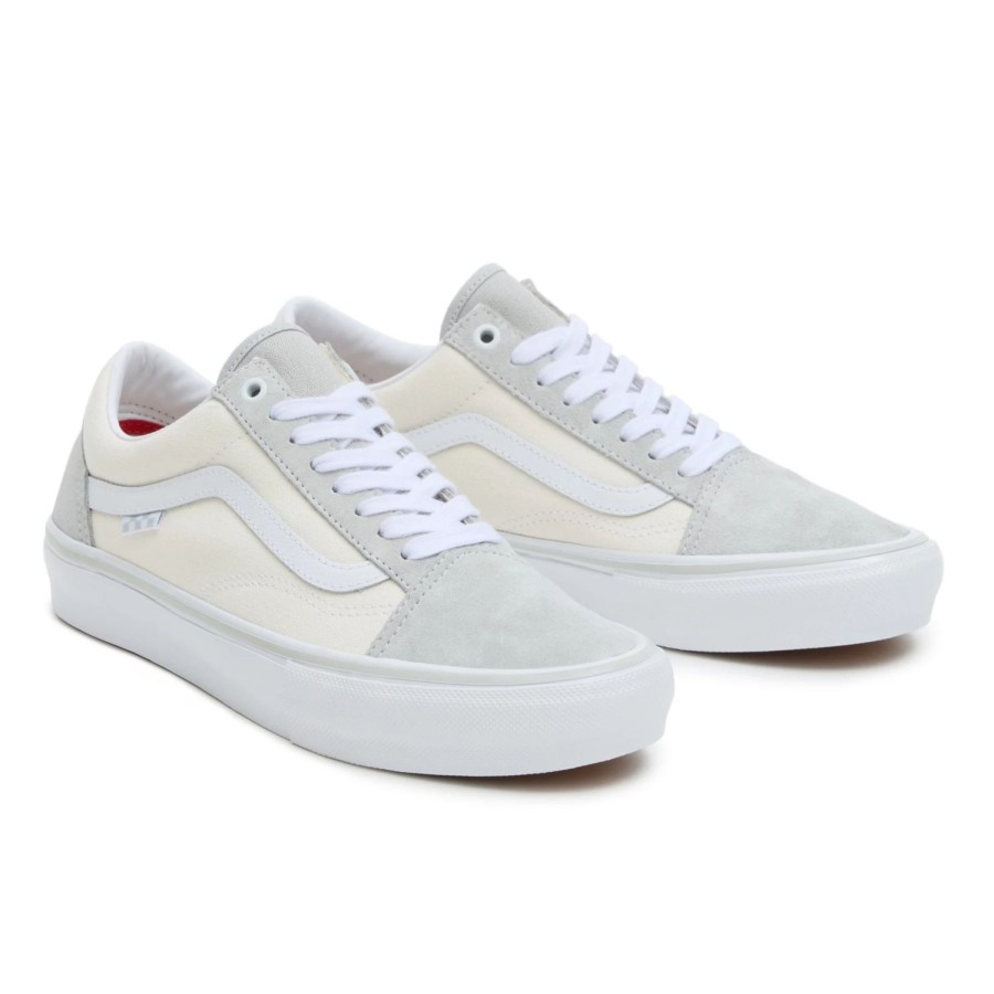 Damen VANS Low-Top Sneaker | Skate Old Skool Schuhe Grau, Weis